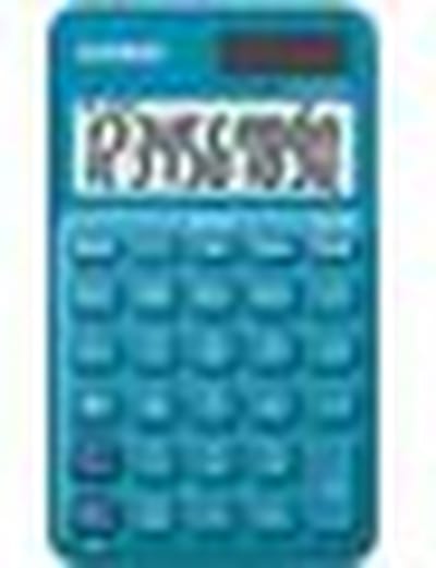Casio SL-310UC-BU - Zakrekenmachine - 10-cijferig display - Zonne- en batterijvoeding - Blauw
