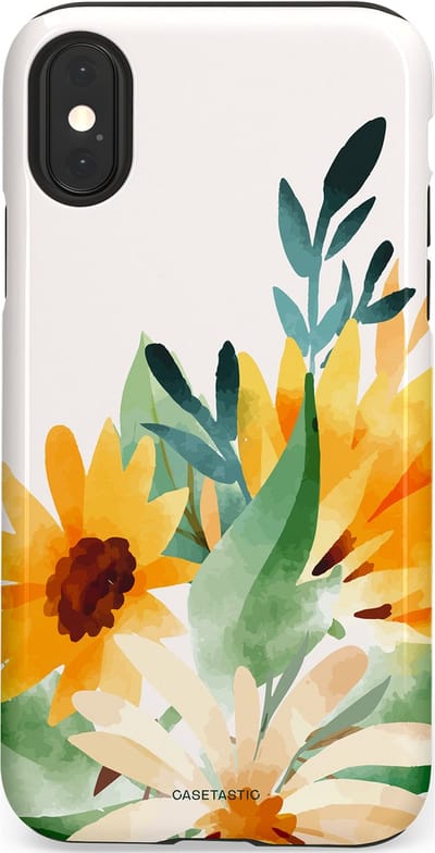 Casetastic Hoesje Geschikt voor Apple iPhone X/Xs - Stijlvolle Beschermende Duo-layer Case - Zomergloed