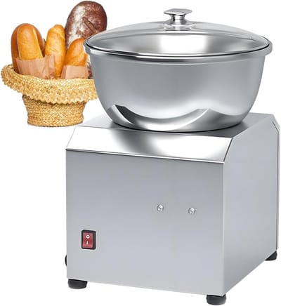 Deegmenger Keukenmachine - Deegmaker Kneedmachine - Bakken Thuis - Grote Roestvrijstalen Kom - 3 kg Capaciteit - Zilver