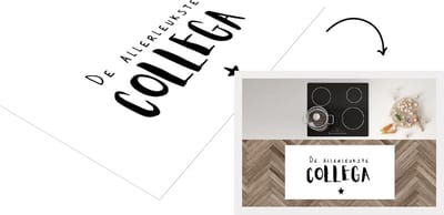 Keukenloper - Loper keuken - Collega - De allerleukste collega - Quotes - Spreuken - 120x60 cm - Keukenloper vinyl