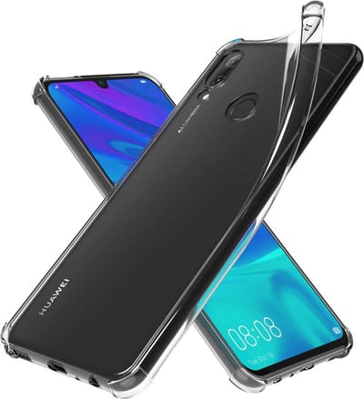 ebestStar - Hoes geschikt voor Huawei P Smart 2019, Silicone Slim Cover Case, Versterkte Hoeken en Randen hoesje, Transparant