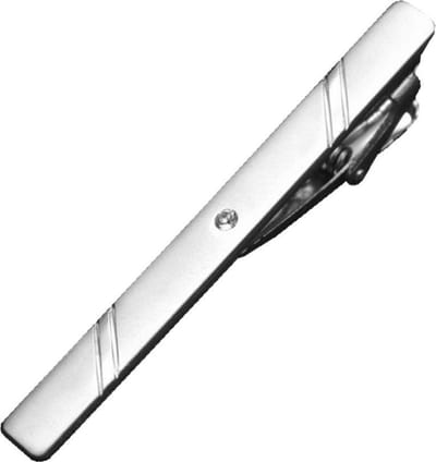 Fako Bijoux - Dasspeld - Stropdas Clip - Tie Clip - Deluxe - Model Gerard - 60mm - Zilverkleurig