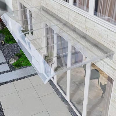 Deurraamluifel Polycarbonaat - Buitenluifel Overkapping - Bescherming tegen weer - Stoot- en belastbaar - 3 mm dikte - Transparant