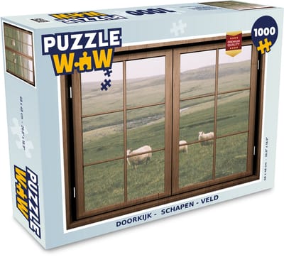 Puzzel Doorkijk - Schaap - Dieren - Legpuzzel - Puzzel 1000 stukjes volwassenen
