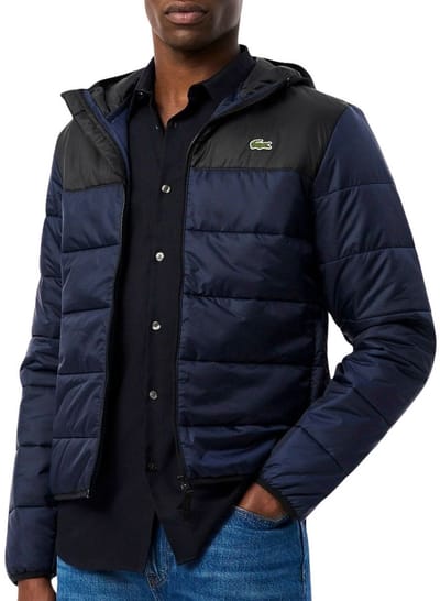 Lacoste Waterrepellent Hooded Puffer Jas Heren - Maat 52