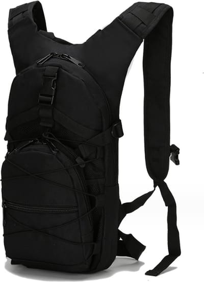 Rugzak/camelbak met 3 liter waterzak zwart met extra opberg vak, stevig, mooi en van goede kwaliteit