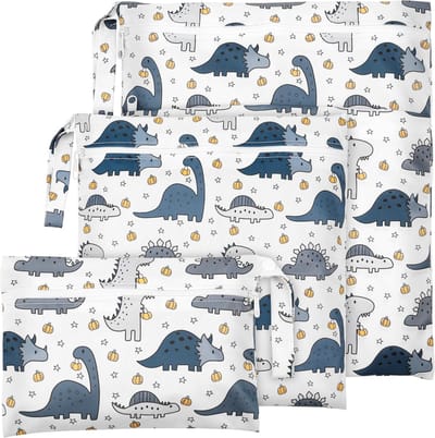 3 Stuks Herbruikbare Waterdichte Tas, Ideaal voor Zwemkleding, Luiers en Reizen, Geschikt voor Strand, Camping en Sportactiviteiten, Blauw, Groot en Medium