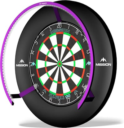 Dartbord Verlichting - LED Ring - Verbeterd Zicht - 270 Graden Toegang - 59.99 cm - Metaal Paars