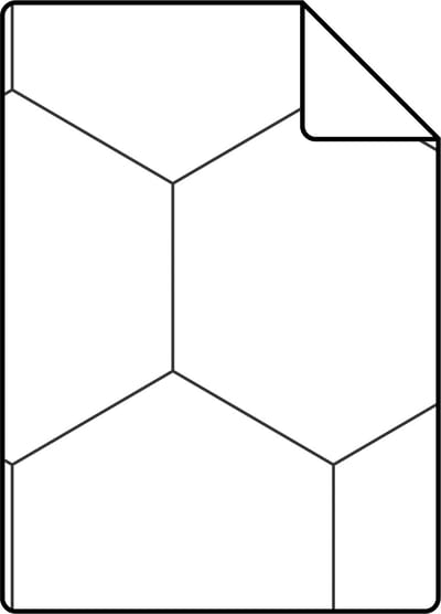 Proefstaal ESTAhome behang hexagon zwart wit - 26.5 x 21 cm - 139311-S