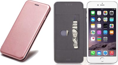 Hoesje geschikt voor iPhone 6s / 6 - Book Case Kunstleer ThinShield Roségoud