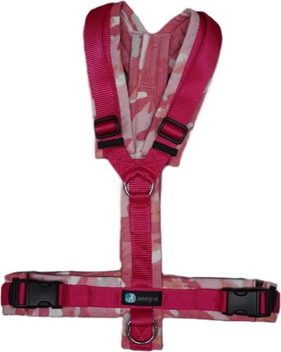 AnnyX Hondentuig - Y-tuig - Limited Edition FIRE - Camouflage - Maat L (70-86 cm borstomvang)