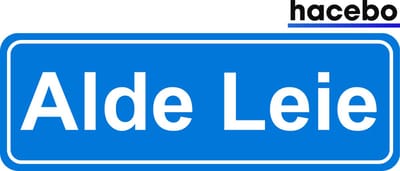 Hacebo - Plaatsnaam Sticker - 29x10 CM - Alde Leie sticker - Verkeersborden sticker - grappige cadeaus - Alde Leie