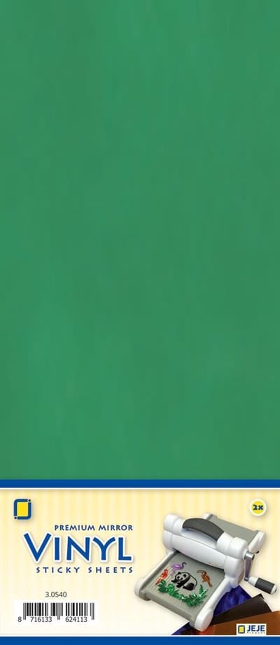 Crafts&Co Vinyl Stickervellen - Premium Mirror Sticky Sheets - Groen