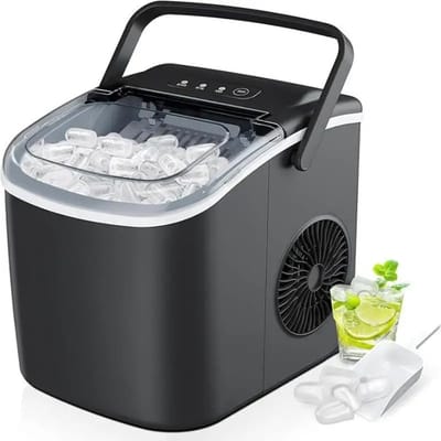 Milova Ijsblokjesmachine - Ijsblokjes maker - Draagbaar - Zelfreinigend - Ijsmaker - Ijsblokjes - Ijs - Koude drankjes - Horeca - Zomer