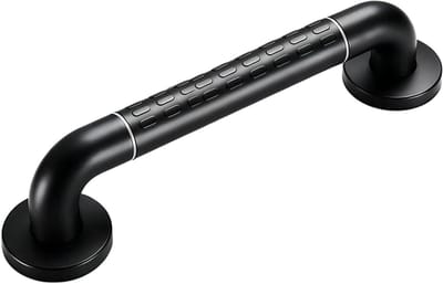 Antislip badkamerhandgreep - Veiligheidsbeugel douche - Veilig douchen - Geribbeld oppervlak - 60 cm - Zilver