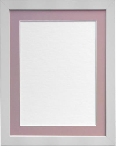 Witte Fotolijst met Roze Passe-Partout A4 voor Foto's 9x6 inch
