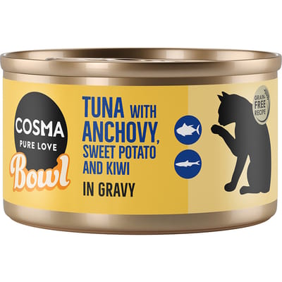 6x80g Tonijn met Ansjovis Bowl Cosma Kattenvoer