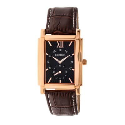 Heritor automatisch Frederick lederen band horloge
