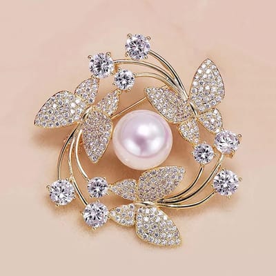 1 pièce Broche Charm Tendance Mode Femme Bijoux Fleur de Poitrine Accessoires Adapté pour Rendez-vous, Fête, Festival Cadeaux gray