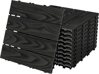 Terrastegels WPC - Houtlook vloer - Buitenruimte verfraaien - Slim kliksysteem - 55 stuks 5m² - Antraciet