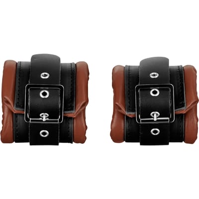 Rimba - Luxe Handboeien - Zachte voering - Zwart/Bruin