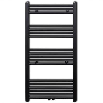 vidaXL Radiator / handdoekenrek recht 600x1160 mm zwart