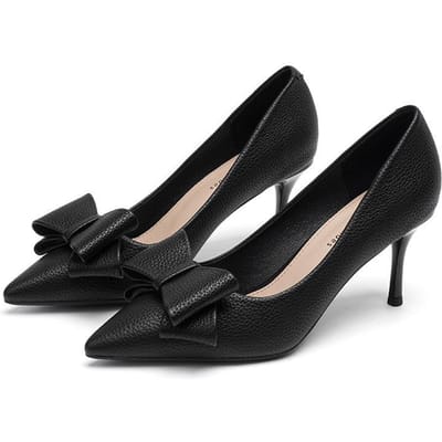 Temperament Hoge Hakken in Koreaanse Stijl Lente Nieuwe Mode Puntige Stiletto Schoenen Ondiepe Mond Strik Schoenen 39