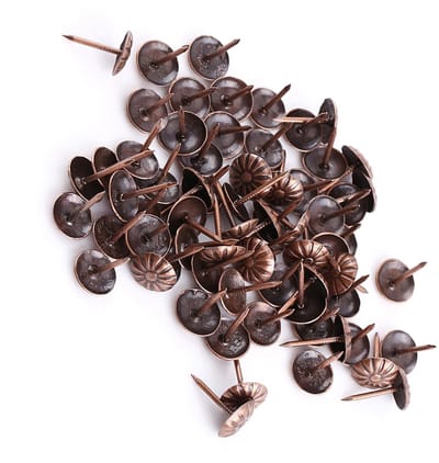 Dailygoods- Bekleding Nagels 100 Stuks - Decoratieve Tack - Stevig/IJzer - Vintage Groen Brons - Afmetingen 11*16 mm - Perfect voor Meubels/Ambachten - Decoratieve Spijkers