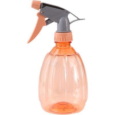 Bouteille de pulvérisation en plastique 500 ml avec buse réglable et poignée de déclenchement pour arroser les plantes orange