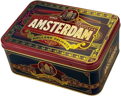 Speculaas Blik Amsterdam - Charleston - Inclusief Speculaas