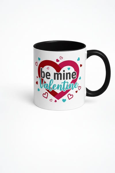 Valentijn Mok 'Be Mine Valentine' met Hartjes | Romantisch Liefdes Cadeau