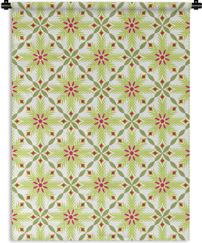 Wandkleed - Wanddoek - Bohemian - Patronen - Bloemen - 90x120 cm - Wandtapijt