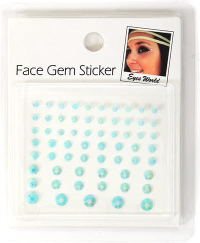 Gezichtsteentjes - Glitters - Face & Body Opplak Steentjes - Zelfklevend - Lichtblauw