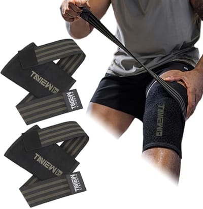 Kniebeschermers met verstelbare bandjes voor gewichtheffen en fitness