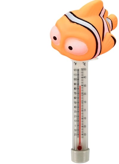 Drijvende Thermometer - Watermeter Bad - Watertemperatuur Meten - Dierenvorm Ontwerp - 24 x 6 x 5 cm - Clownvis