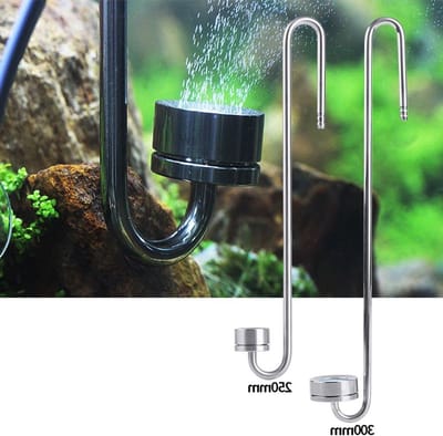 Carbon Dioxide Diffuser voor Aquariums, RVS Atomizer U-Vorm (250mm) voor Plantenverzorging en Groei, Onderhoud van Aquaria en Vijvers