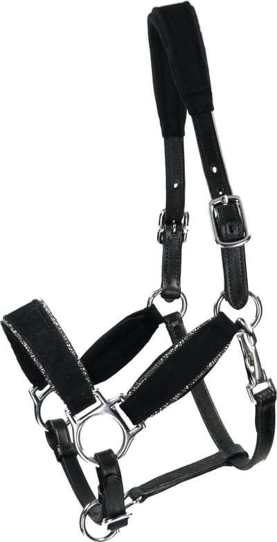 HB Ruitersport - Velvet Halster - Showtime - Zwart-Zilver - Mini Shet