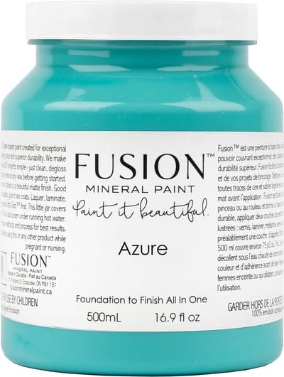 Fusion Mineral paint - meubelverf - blauw - acrylverf - Azure - 500ml