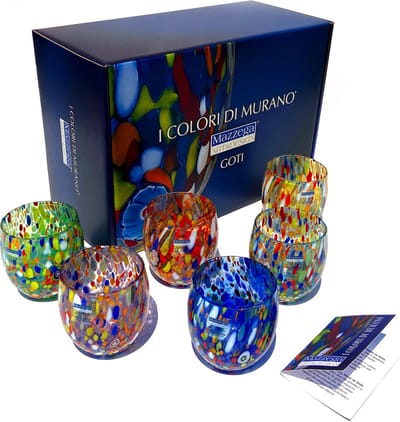 Mazzega Art & Design Waterglazen set mix 6 gift box