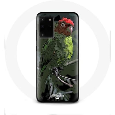 Hoesje voor Samsung Galaxy S11 Plus Pionus Parrot Rood Groen