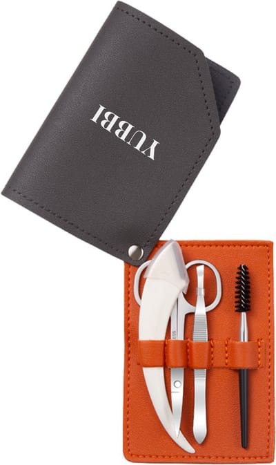 YUBBI Wenkbrauw Epileer Pincet Set - Tweezer Set - Wenkbrauw Mesje - Dermaplanning - Trimmer - Opbergetui