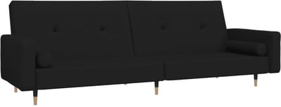 Slaapbank - Uitklapbaar - Slaapstoel - Logeerbed - Zetelbed - Slaapfauteuil - Vouwbed - 2 persoons - Zeer comfortabel - Zwart