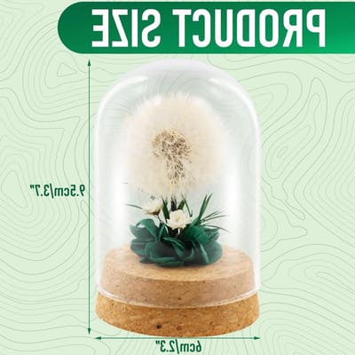 Dandelion in pot - handgemaakte glazen decoratie, perfect als cadeau voor verjaardag, bruiloft of kerst, vrolijk en uniek geschenk voor vrouwen en vriendinnen
