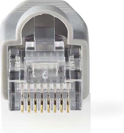 Nedis RJ45-Connector - Male - Solid UTP CAT6 - Recht - Verguld - 10 Stuks - PVC - Grijs - Doos