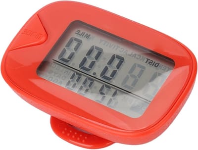Loop Stappenteller - Activiteit Tracker - Gezondheid Bijhouden - 7 Dagen Geheugen - Groot LCD - Rood