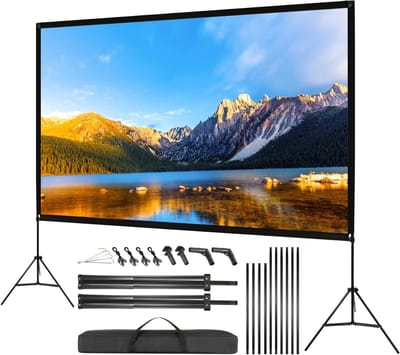 Projectiescherm met Statief - Scherm Projector - Film Kijken - 160 Graden Kijkhoek - 120 Inch - Wit