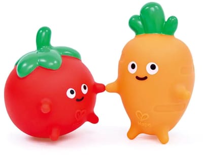 Hape badspeelgoed groente vriendjes - kleurrijke badpret voor kinderen.