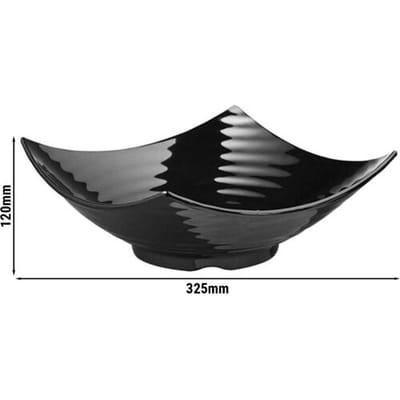 GGM Gastro (6 Stück) Schale - GLOBAL BUFFET - Melamin - 3 Liter - 325x325mm - Schwarz