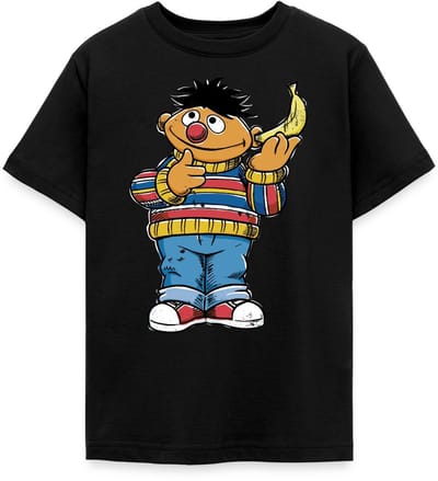 Sesamstraat Ernie Banana Telefoon T-Shirt Tiener