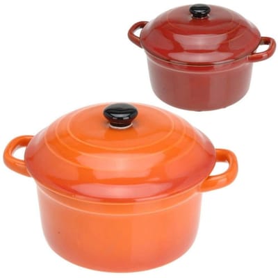 Excellent Houseware - Porseleinen Ovenschaal - 300ml - Met Deksel - Hittebestendig